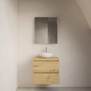 Moderne badkamerspiegel vierkant - 80 cm