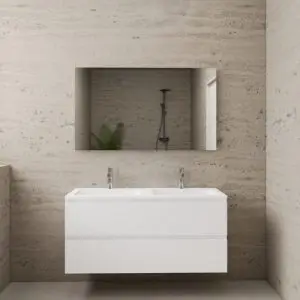 AquaElegance wastafelmeubel met witte wastafel - 120 cm, Glans wit