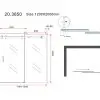 Productnaam: Slide nis schuifdeur 1200 x 2000 x 8 mm nano helder glas/chroom