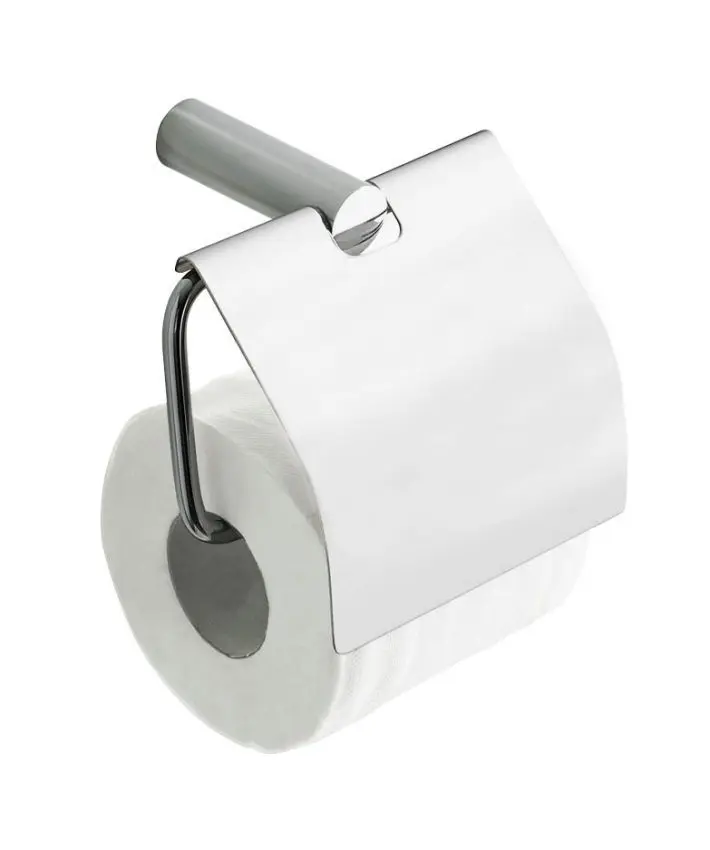 Stijlvolle Ida toiletrolhouder met klep chroom voor Jouw Badkamer