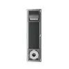 Stijlvolle Rocko toiletrolhouder met klep en reserverolhouder inbouw gunmetal voor Jouw Badkamer