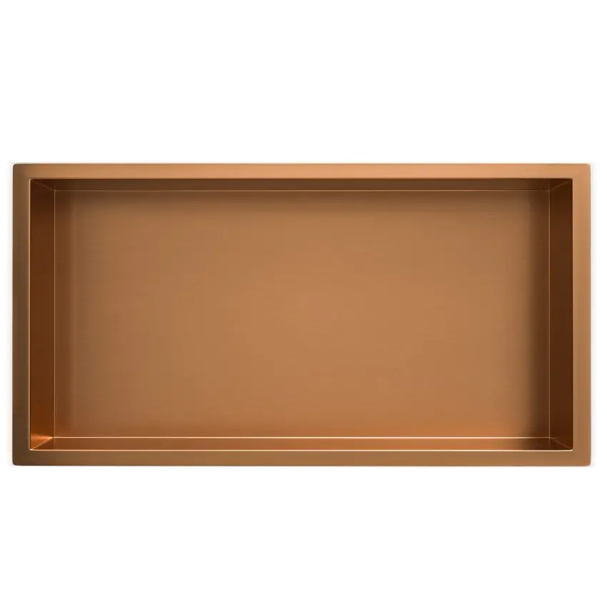 Stijlvolle Demis inbouwnis 30 x 60 x 7 geborsteld brons koper voor Jouw Badkamer