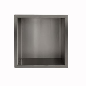 Stijlvolle Demis inbouwnis 30 x 30 x 7 gunmetal voor Jouw Badkamer