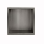 Stijlvolle Demis inbouwnis 30 x 30 x 10 gunmetal voor Jouw Badkamer