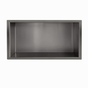 Stijlvolle Demis inbouwnis 30 x 60 x 10 gunmetal voor Jouw Badkamer