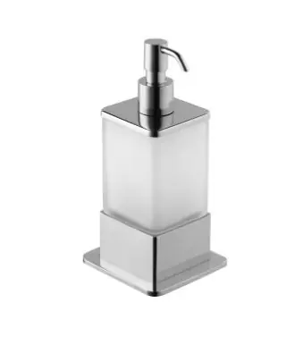 Stijlvolle Eris vrijstaande zeepdispenser chroom voor Jouw Badkamer