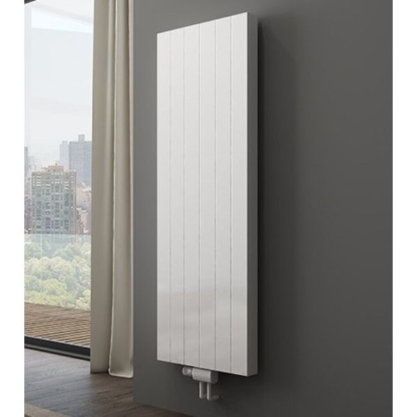 160x40 Verticale radiator T20 - C6 Gegroefde Wit