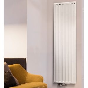 160x40 Verticale radiator T20 - C6 Geribbeld Wit