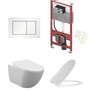 glans witte toiletset