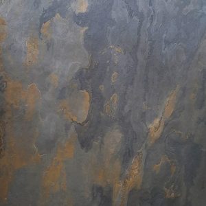 Natuursteen Wandpaneel Artistiek Zwart Goud 260x120cm