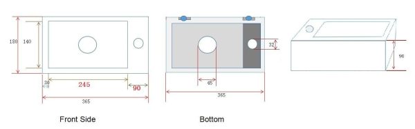 5 x 18 x 9 cm keramiek glans wit