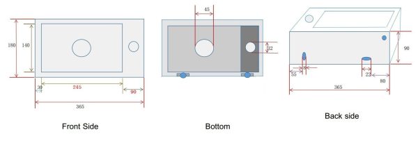 5 x 18 x 9 cm keramiek glans wit