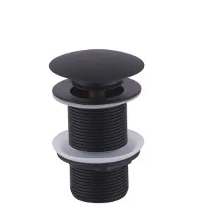 Caral clickwaste afvoerplug verlengd 5/4" mat zwart