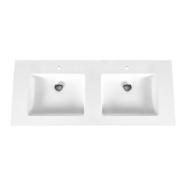 ALONI SOLID SURFACE DUBBELE WASTAFEL (120CM) - WIT