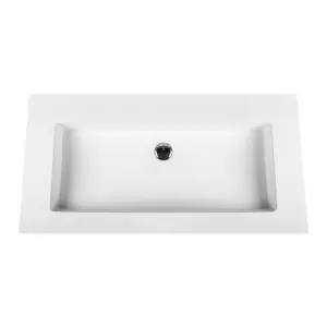 ALONI SOLID SURFACE WASTAFEL ZONDER KRAANGAT (60CM) - WIT