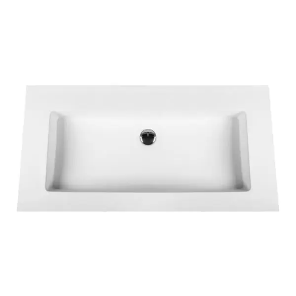 ALONI SOLID SURFACE WASTAFEL ZONDER KRAANGAT (60CM) - WIT