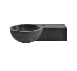 Raw fontein rechts rond 40x23x10 cm hardsteen gezoet