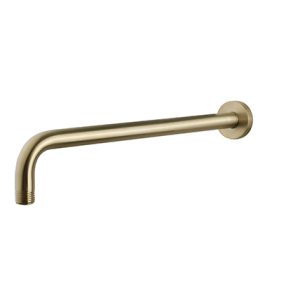 Caral douchearm met muurbevestiging 35 cm - Geborsteld messing