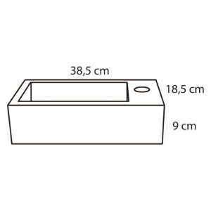 Dif Hura Fontein 38.5X18.5X9 Beton