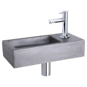 Dif Hura Fonteinset Beton Recht Chroom