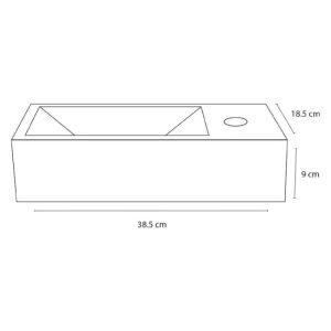 Dif Ravo Fontein 38.5X18.5X9 Beton Lg