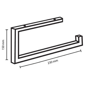 Dif Handdoekdrager 23X15 Cm Zwart