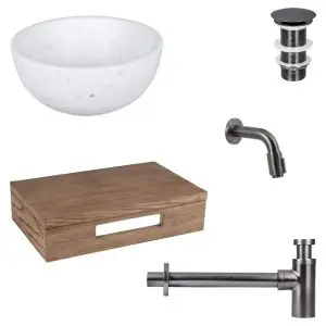 Dif Ruz Marmer 11Cm Muurk Wtp Bru Gn Met