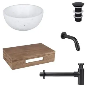Dif Ruz Marmer 15Cm Muurk Wtp Bru Mt Zwa