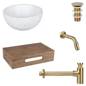 Dif Ruz Marmer 15Cm Muurk Wtp Bru Mt Gou