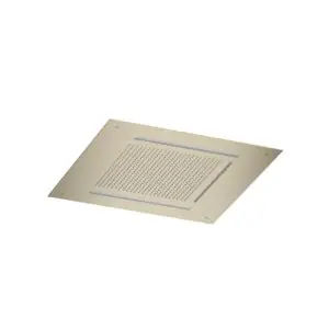Inbouw hoofddouche met waterval en Led verlichting, 50x50 cm BBP PVD