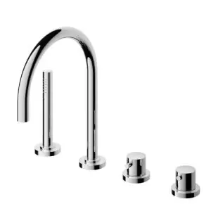 Hotbath Thermostatische badrandcombinatie met draaibare uitloop en 2-weg stopomstel CR B063CR