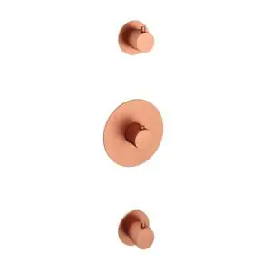 Afbouwdeel - Inbouw thermostaat met 2 stopkranen BC - Living Colours vormen een Poetsbaar patina