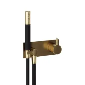 Afbouwdeel - Inbouw douchemengkraan met doucheslang en handdouche BB - Living Colours vormen een Poetsbaar patina CB027EXTBB