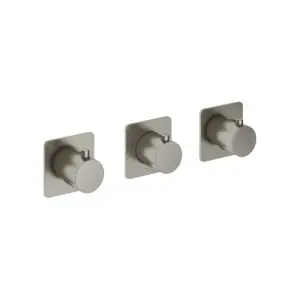 Afbouwdeel - Inbouw douchethermostaat met 2 stopkranen Horizontaal/verticaal GNP PVD GL7067EXTGNP