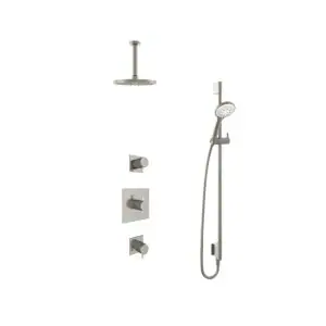 IBS 2 stopkranen 3s. handdouche 15cm plafondbuis glijstang IBS2GN127