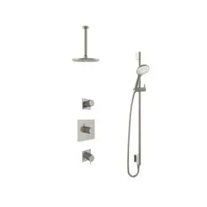 IBS 2 stopkranen 3s. handdouche 30cm plafondbuis glijstang IBS2GN137
