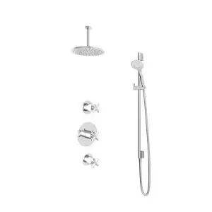 IBS 2 stopkranen 3s. handdouche 15cm plafondb 25cm hoofddouche glijstang IBS3CR1247
