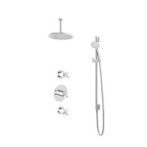 IBS 2 stopkranen 3s. handdouche 15cm plafondb 30cm hoofddouche glijstang IBS3CR1257