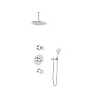IBS 2 stopkranen 3s. handdouche 15cm plafondbuis 30cm hoofddouche IBS3CR125