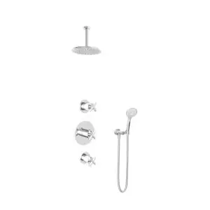IBS 2 stopkranen 3s. handdouche 15cm plafondbuis IBS3CR12