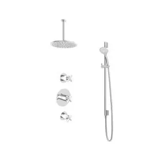 IBS 2 stopkranen 3s. handdouche 30cm plafondbuis 30cm hoofddouche IBS3CR135