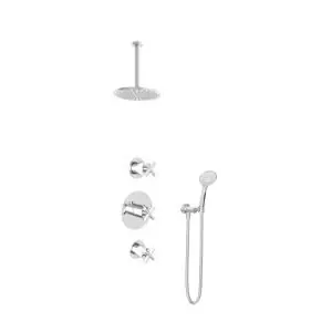 IBS 2 stopkranen 3s. handdouche 30cm plafondbuis IBS3CR13