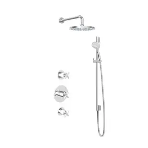 IBS 2 stopkranen 3s. handdouche 25cm hoofddouche glijstang IBS3CR147