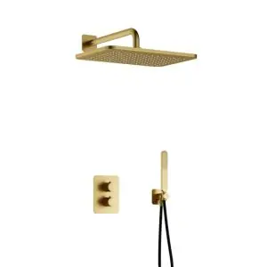 Complete thermostatische douche InBouwSet Gal met 2-weg stop-omstel met GL106 BBP PVD IBS40ABBP5