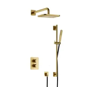 Complete thermostatische douche InBouwSet Gal met 2-weg stop-omstel met Glijstang BBP PVD IBS40ABBP7