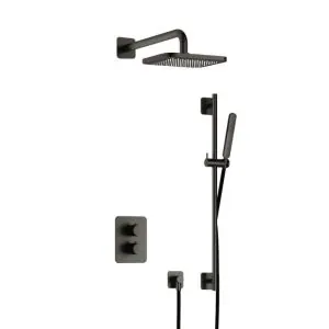 Complete thermostatische douche InBouwSet Gal met 2-weg stop-omstel met Glijstang BGP PVD IBS40ABGP7