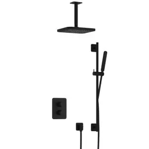 Complete thermostatische douche InBouwSet Gal met 2-weg stop-omstel met Plafondbuis en Glijstang IBS40ABL27