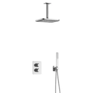 Complete thermostatische douche InBouwSet Gal met 2-weg stop-omstel met Plafondbuis CR IBS40ACR2