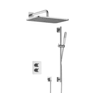 Complete thermostatische douche InBouwSet Gal met 2-weg stop-omstel met GL106 en Glijstang CR IBS40ACR57