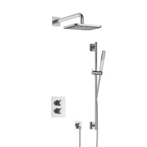 Complete thermostatische douche InBouwSet Gal met 2-weg stop-omstel met Glijstang CR IBS40ACR7